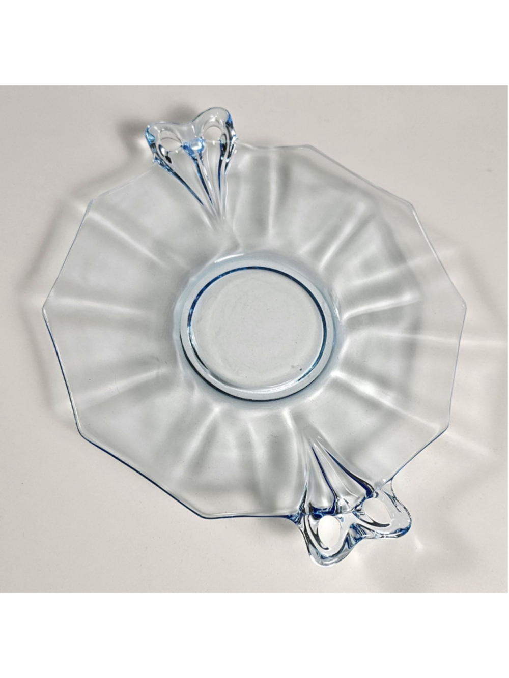 Vintage Blue Depression Glass Set Fostoria Fairfax Plate Cambridge Creamer Sugar - Picture 3 of 16
